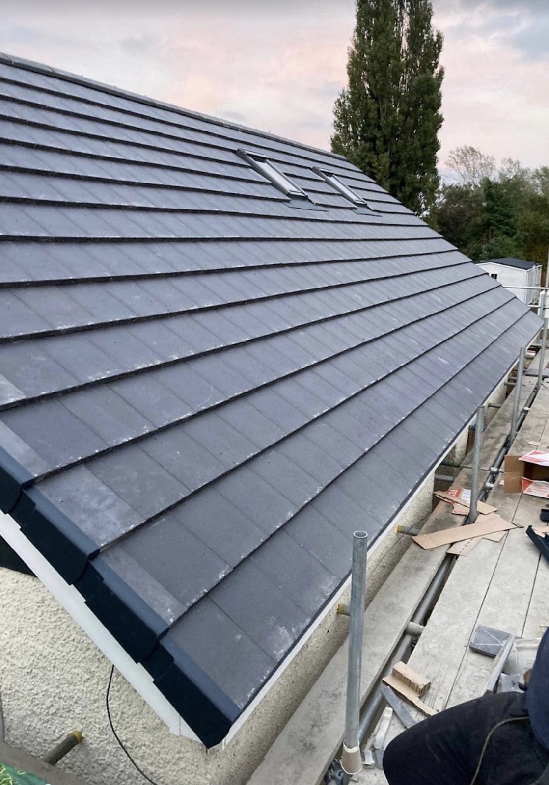 Completed tiled roof by RW Roofing Specialists Ltd