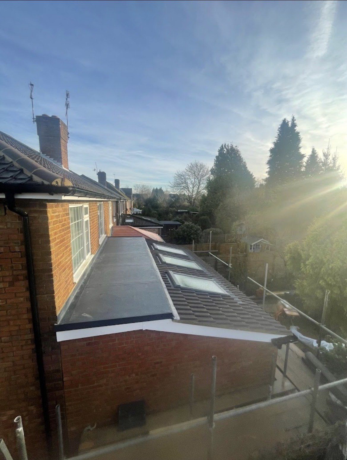 RW Roofing project — flat roofing and roof windows